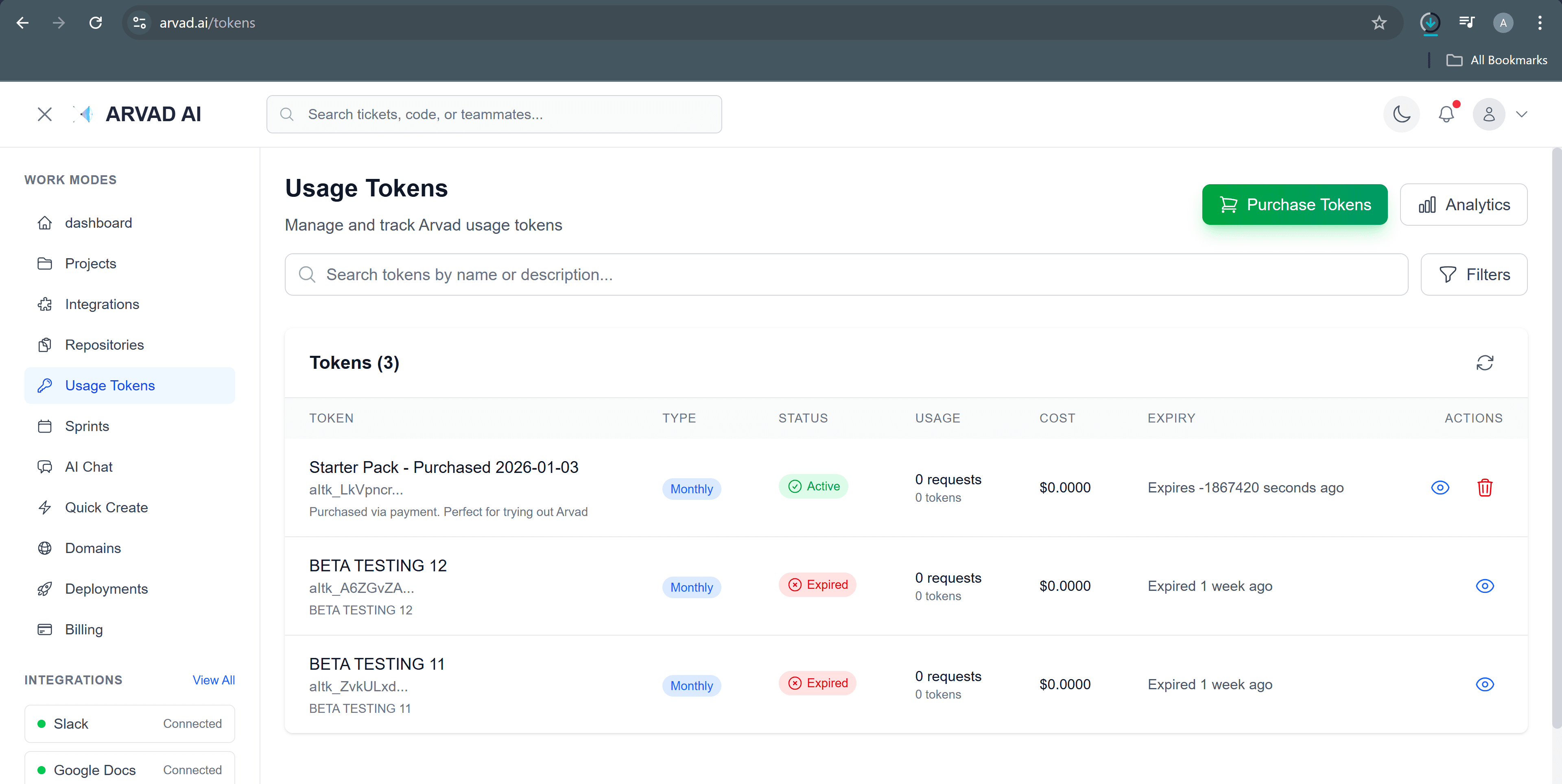 Token Usage Dashboard