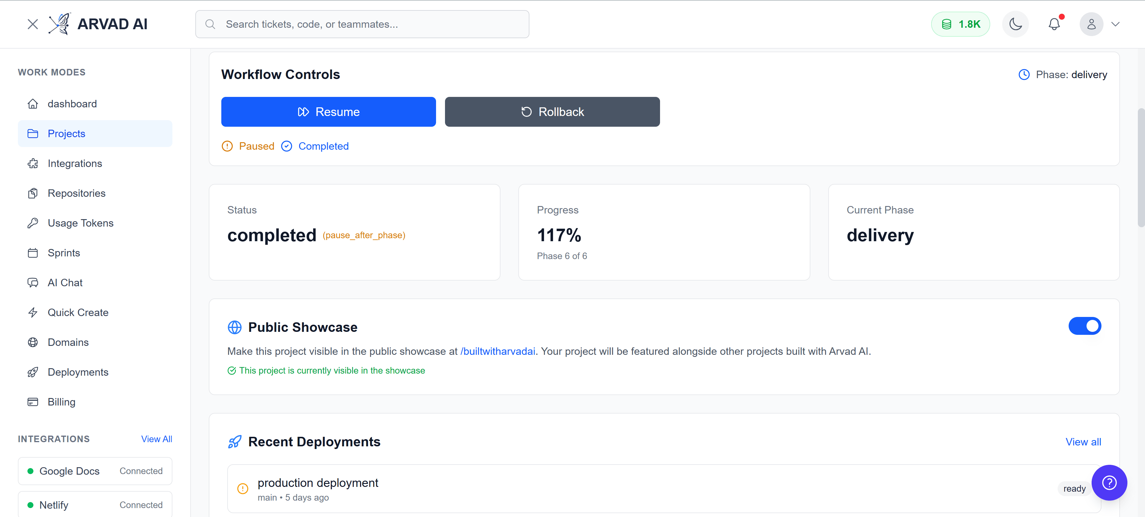 Deployments and Public Showcase